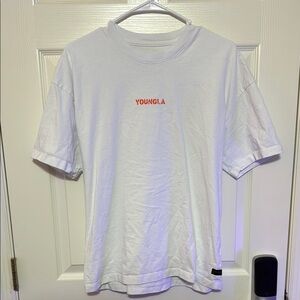 YoungLA White Short Sleeve Crew Neck Tee